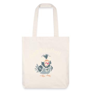 Crazy Pigeon Gruh dans le style de bande dessinée et de logo de dessin animé - Tote bag épais recyclé Stanley/Stella - blanc cassé - Devant