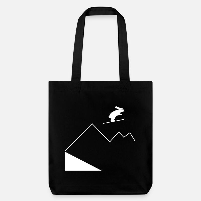 Hasenberg-Springen - Stanley/Stella recycelter Heavyweight Stoffbeutel - Schwarz