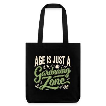 Zone de jardin d’âge uniquement | Le proverbe du jardinier - Tote bag épais recyclé Stanley/Stella - noir - Devant