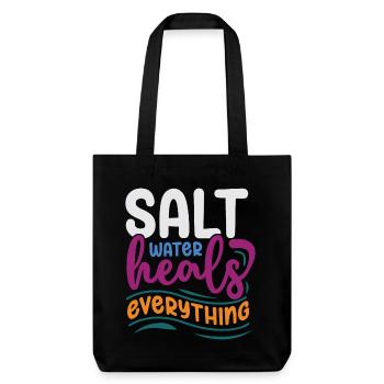 L’eau salée guérit tout - Tote bag épais recyclé Stanley/Stella - noir - Devant
