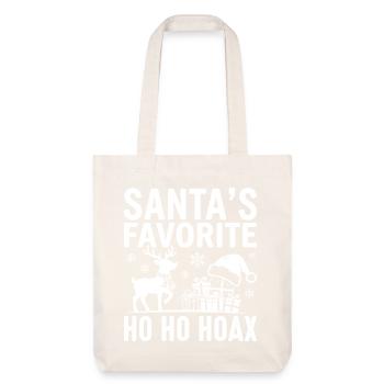Santa's Favorite Ho Ho Ho Hoax - Stanley/Stella Heavyweight Recycled Tote Bag - natural white - Front