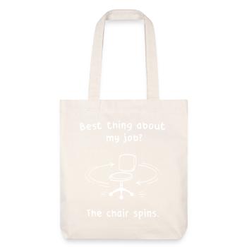 Chaise qui pivote : blague sur le métier - Tote bag épais recyclé Stanley/Stella - blanc cassé - Devant