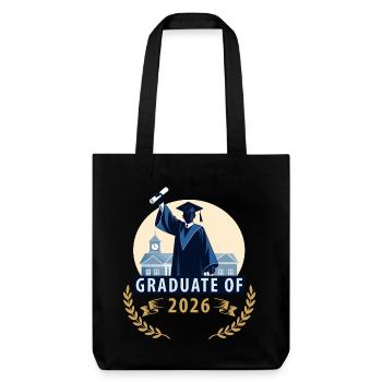 Graduate 2026 with a diploma - Stanley/Stella Heavyweight Recycled Tote Bag - black - Front