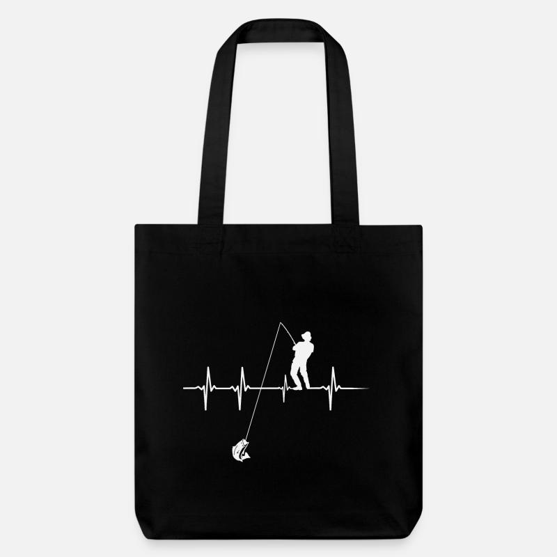 Heartbeat Angler - Tote bag épais recyclé Stanley/Stella - noir