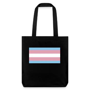 trans pride - Stanley/Stella recycelter Heavyweight Stoffbeutel - Schwarz - Vorne