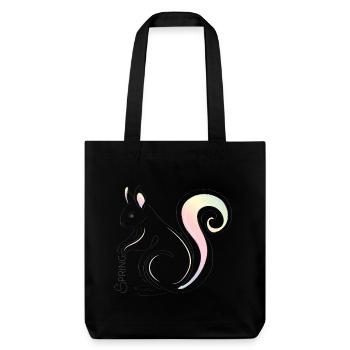 Squirrel Illustration – Spring Inspiration - Stanley/Stella Heavyweight Recycled Tote Bag - black - Front