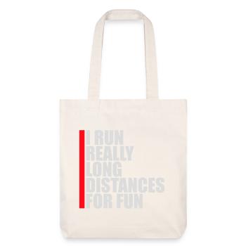 Je cours de très longues distances pour un marathon amusant - Tote bag épais recyclé Stanley/Stella - blanc cassé - Devant