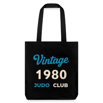 Cadeau vintage de l’année de naissance rétro du Judo Club des années 1980 - Tote bag épais recyclé Stanley/Stella - noir - Devant
