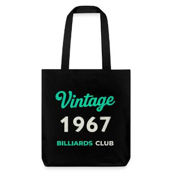 Vintage 1967 – Billiards Club Retro Geburtsjahr - Stanley/Stella recycelter Heavyweight Stoffbeutel - Schwarz - Vorne