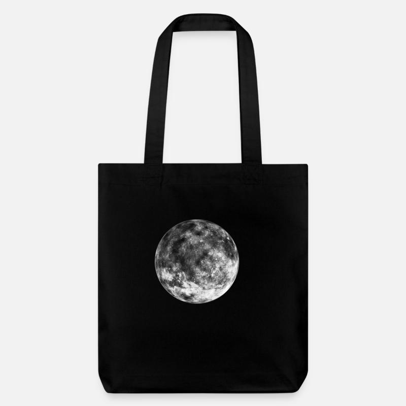 Der Mond - Stanley/Stella recycelter Heavyweight Stoffbeutel - Schwarz