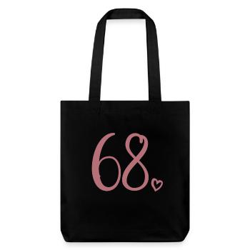 Süße Nummer 68, 68 Jahre alt, 68. Geburtstag Geschenk - Stanley/Stella recycelter Heavyweight Stoffbeutel - Schwarz - Vorne