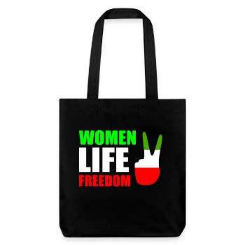 Women life freedom - Stanley/Stella Heavyweight Recycled Tote Bag - black - Front