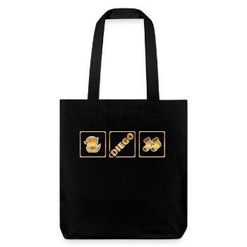 Geschenk für Diego - Stanley/Stella recycelter Heavyweight Stoffbeutel - Schwarz - Vorne