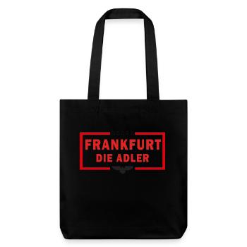 Frankfurt: Die Adler Fan-Design - Stanley/Stella recycelter Heavyweight Stoffbeutel - Schwarz - Vorne