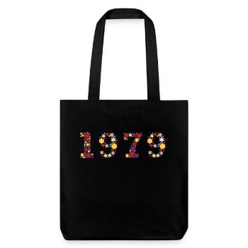 Année 1979 Fleurs - Tote bag épais recyclé Stanley/Stella - noir - Devant