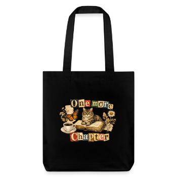 Un dernier chapitre - Chat de lecture douillet - Tote bag épais recyclé Stanley/Stella - noir - Devant