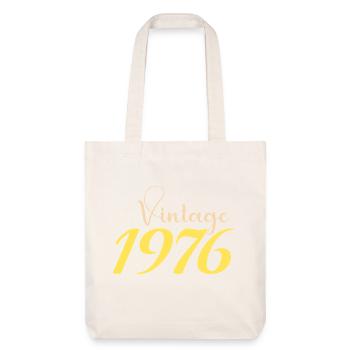 50 Jahre 1976 Minimal Design T-Shirt - Stanley/Stella recycelter Heavyweight Stoffbeutel - Naturweiß - Vorne