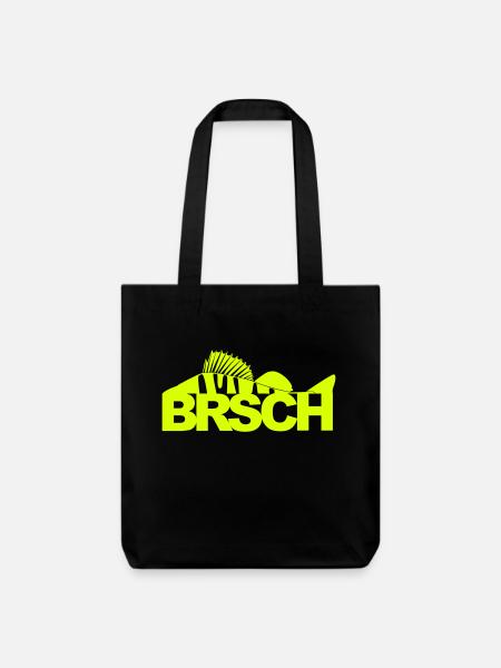 BRSCH - für Barschangler - Stanley/Stella recycelter Heavyweight Stoffbeutel - Schwarz