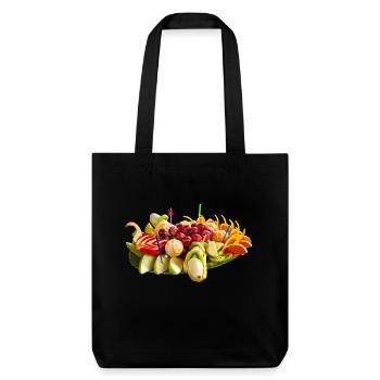 Leckeres Obst - Stanley/Stella recycelter Heavyweight Stoffbeutel - Schwarz - Vorne