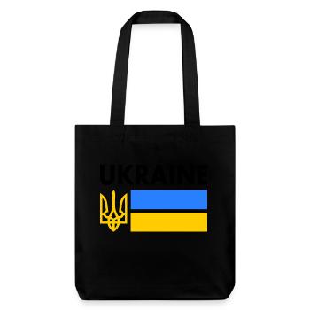 Ukraine - Stanley/Stella recycelter Heavyweight Stoffbeutel - Schwarz - Vorne