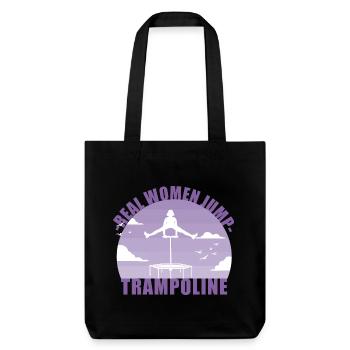 Real Women Jump Trampolines / Jumping Fitness - Tote bag épais recyclé Stanley/Stella - noir - Devant