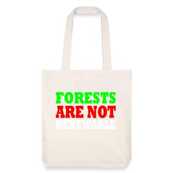 forests are not renewable - Stanley/Stella recycelter Heavyweight Stoffbeutel - Naturweiß - Vorne