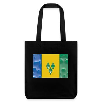 Drapeau Pays Saint-Vincent-et-les-Grenadines - Tote bag épais recyclé Stanley/Stella - noir - Devant