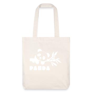 Panda Cute China Bär Tier Spruch Geschenkidee - Stanley/Stella recycelter Heavyweight Stoffbeutel - Naturweiß - Vorne