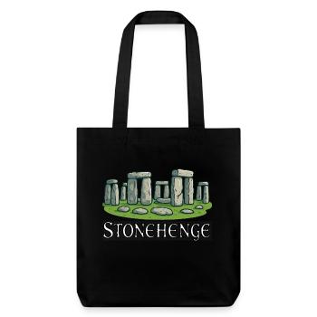 Stonehenge - Stanley/Stella recycelter Heavyweight Stoffbeutel - Schwarz - Vorne