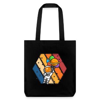 Ballon astronaute Galaxy Splash - Tote bag épais recyclé Stanley/Stella - noir - Devant