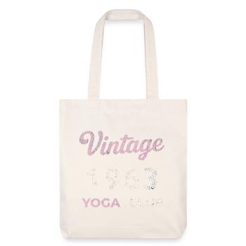 Vintage 1963 Yoga Club Retro Geburtsjahr Jahrgang - Stanley/Stella recycelter Heavyweight Stoffbeutel - Naturweiß - Vorne