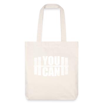 You Can Muskel Shirt Geschenk GYM Hanteln - Stanley/Stella recycelter Heavyweight Stoffbeutel - Naturweiß - Vorne