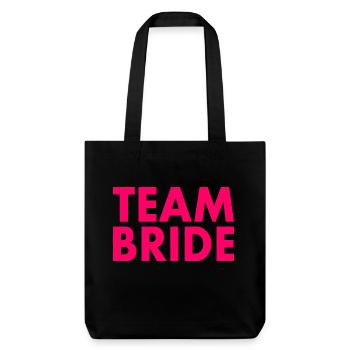 Team bride - Stanley/Stella recycelter Heavyweight Stoffbeutel - Schwarz - Vorne
