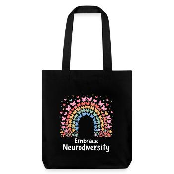 Embrace Neurodiversity - Stanley/Stella Heavyweight Recycled Tote Bag - black - Front