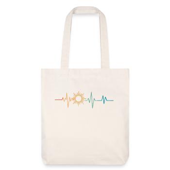 Battement de coeur rétro soleil - Tote bag épais recyclé Stanley/Stella - blanc cassé - Devant