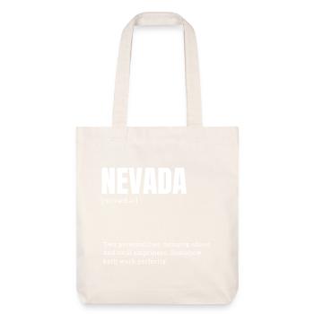 Dualité du Nevada : Typographie audacieuse Imprimé - Tote bag épais recyclé Stanley/Stella - blanc cassé - Devant
