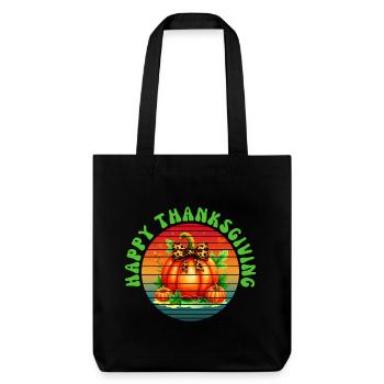Joyeux Thanksgiving - Tote bag épais recyclé Stanley/Stella - noir - Devant