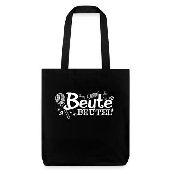 Beute Beutel für Halloween Süßigkeiten - Stanley/Stella recycelter Heavyweight Stoffbeutel - Schwarz - Vorne