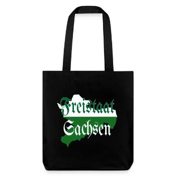 État libre de Saxe vert blanc - Tote bag épais recyclé Stanley/Stella - noir - Devant