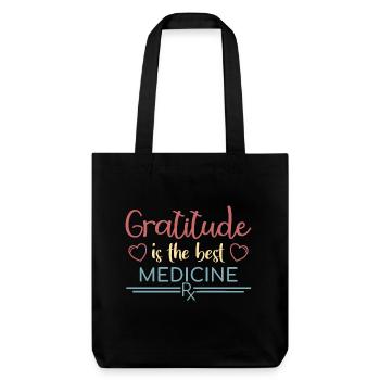 Pharmacy Thanksgiving "Gratitude" - Stanley/Stella Heavyweight Recycled Tote Bag - black - Front