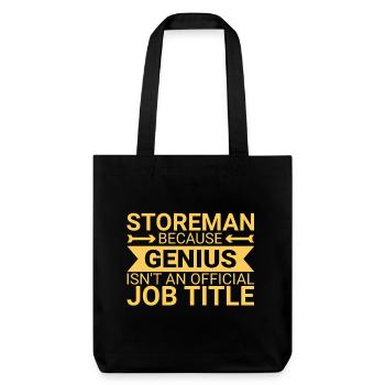 Storeman Genius - Stanley/Stella recycelter Heavyweight Stoffbeutel - Schwarz - Vorne