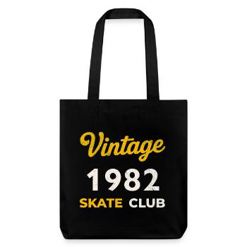 Vintage 1982 Skate Club Retro Geburtsjahr - Stanley/Stella recycelter Heavyweight Stoffbeutel - Schwarz - Vorne