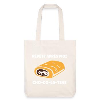 chocolatine - Tote bag épais recyclé Stanley/Stella - blanc cassé - Devant