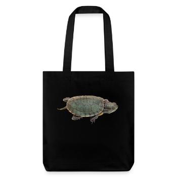 turtle schildkroete tiere animals4 - Stanley/Stella recycelter Heavyweight Stoffbeutel - Schwarz - Vorne