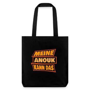 Anouk als Anouk - Stanley/Stella recycelter Heavyweight Stoffbeutel - Schwarz - Vorne