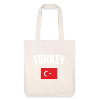 Drapeau de la Turquie - Tote bag épais recyclé Stanley/Stella - blanc cassé - Devant