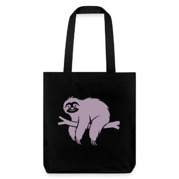 Paresseux minimaliste se relaxant sur une branche - Tote bag épais recyclé Stanley/Stella - noir - Devant