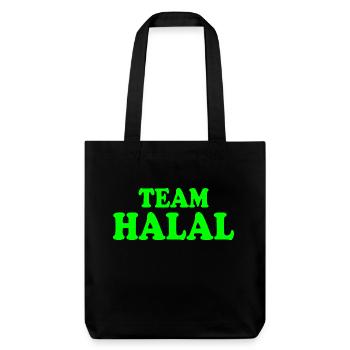 Team halal - Stanley/Stella recycelter Heavyweight Stoffbeutel - Schwarz - Vorne