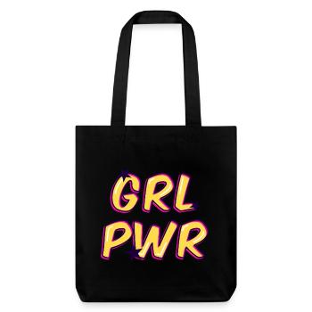 Girl Power Design Geschenk - Stanley/Stella recycelter Heavyweight Stoffbeutel - Schwarz - Vorne