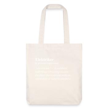 Electrician Funny German Idiom - Stanley/Stella Heavyweight Recycled Tote Bag - natural white - Front